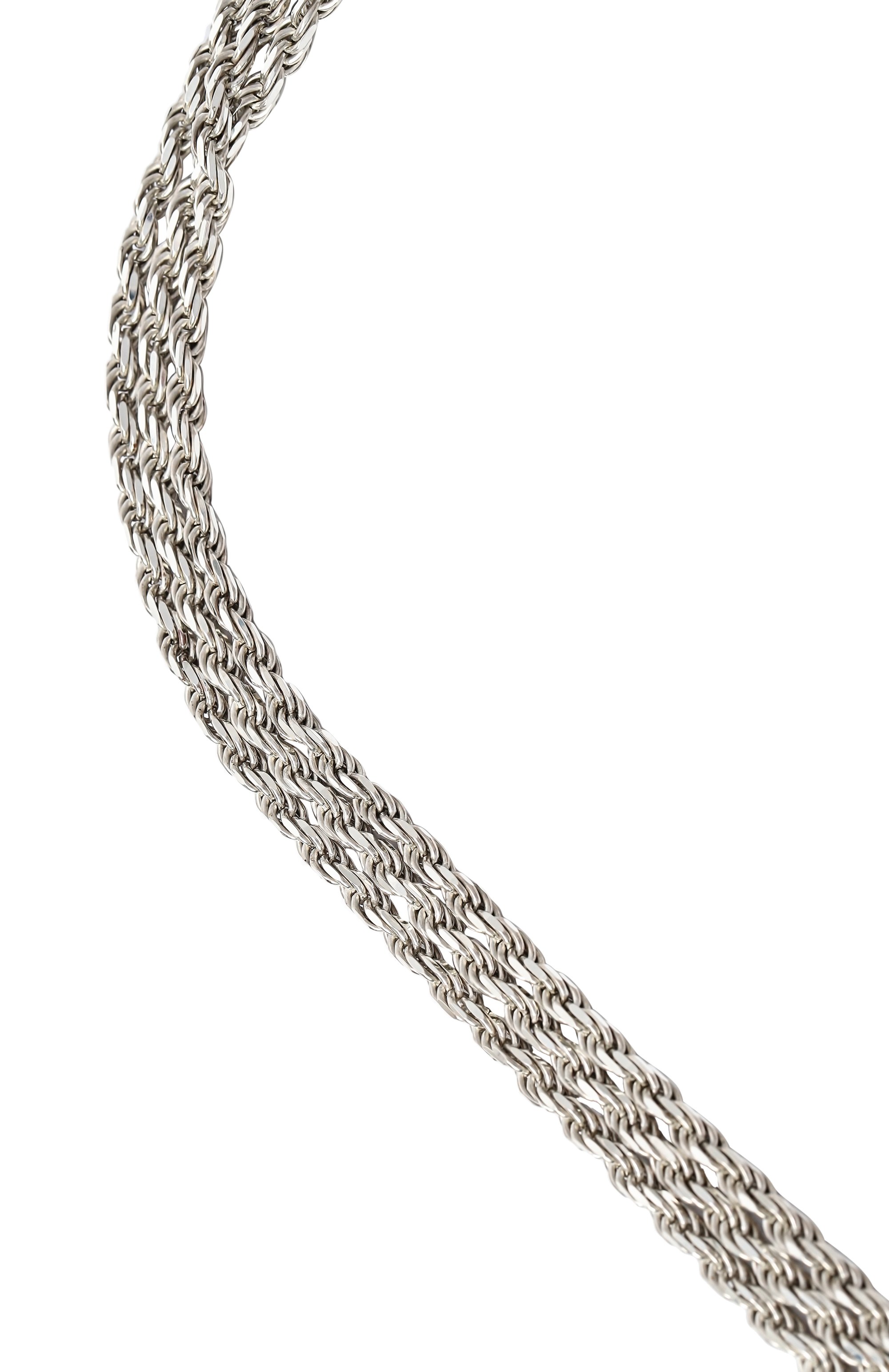 Колье BOTTEGA VENETA серебряного цвета по цене 399500 руб., арт. 814911/V721C, фото 4 Колье BOTTEGA VENETA, арт. 814911/V721C, фото 4