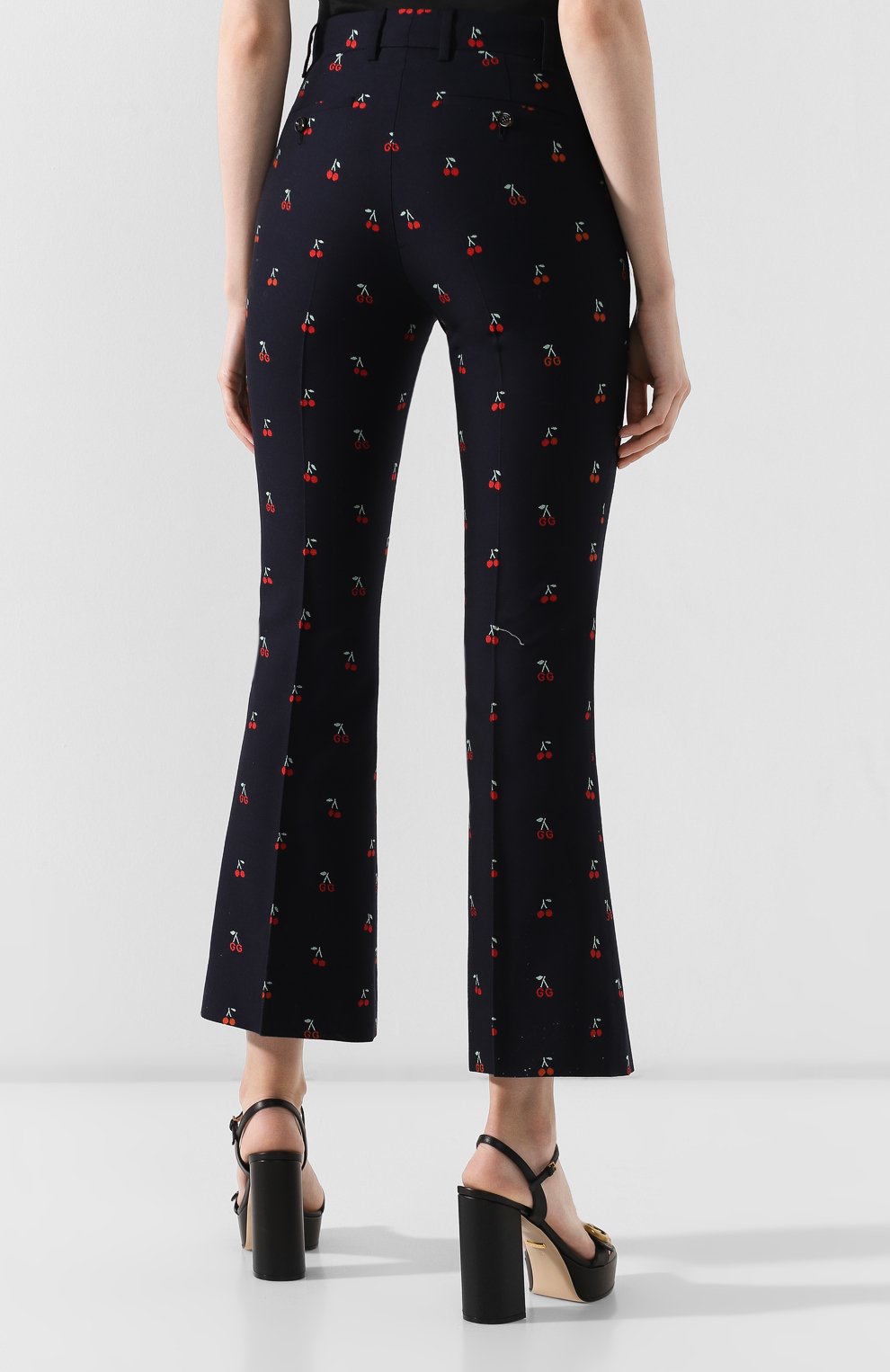 Брюки из смеси хлопка и шерсти GUCCI черного цвета по цене 79950 руб., арт. 523574/ZABMY, фото 4 Брюки из смеси хлопка и шерсти GUCCI, арт. 523574/ZABMY, фото 4