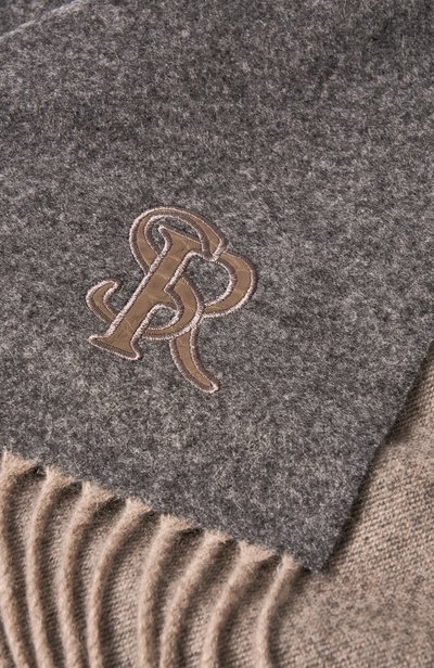 Кашемировый шарф с отделкой из кожи крокодила STEFANO RICCI, арт. MWA0300030/6853, фото 3