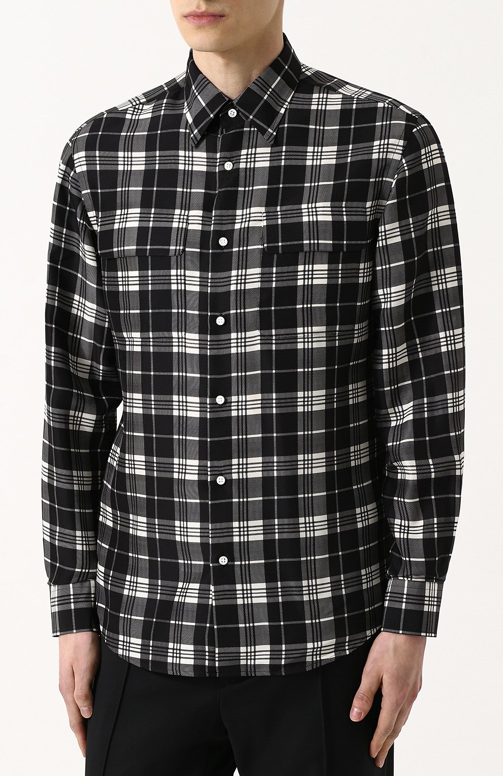 Шелковая рубашка в клетку RALPH LAUREN, арт. 791695307, фото 3