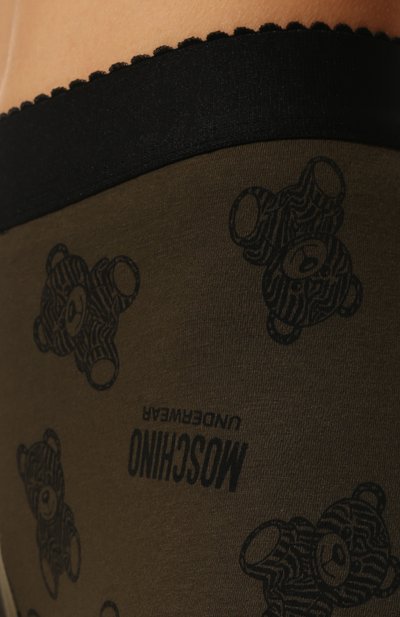 Хлопковые легинсы MOSCHINO хаки цвета по цене 14950 руб., арт. A4317/9011, фото 5 Хлопковые легинсы MOSCHINO, арт. A4317/9011, фото 5