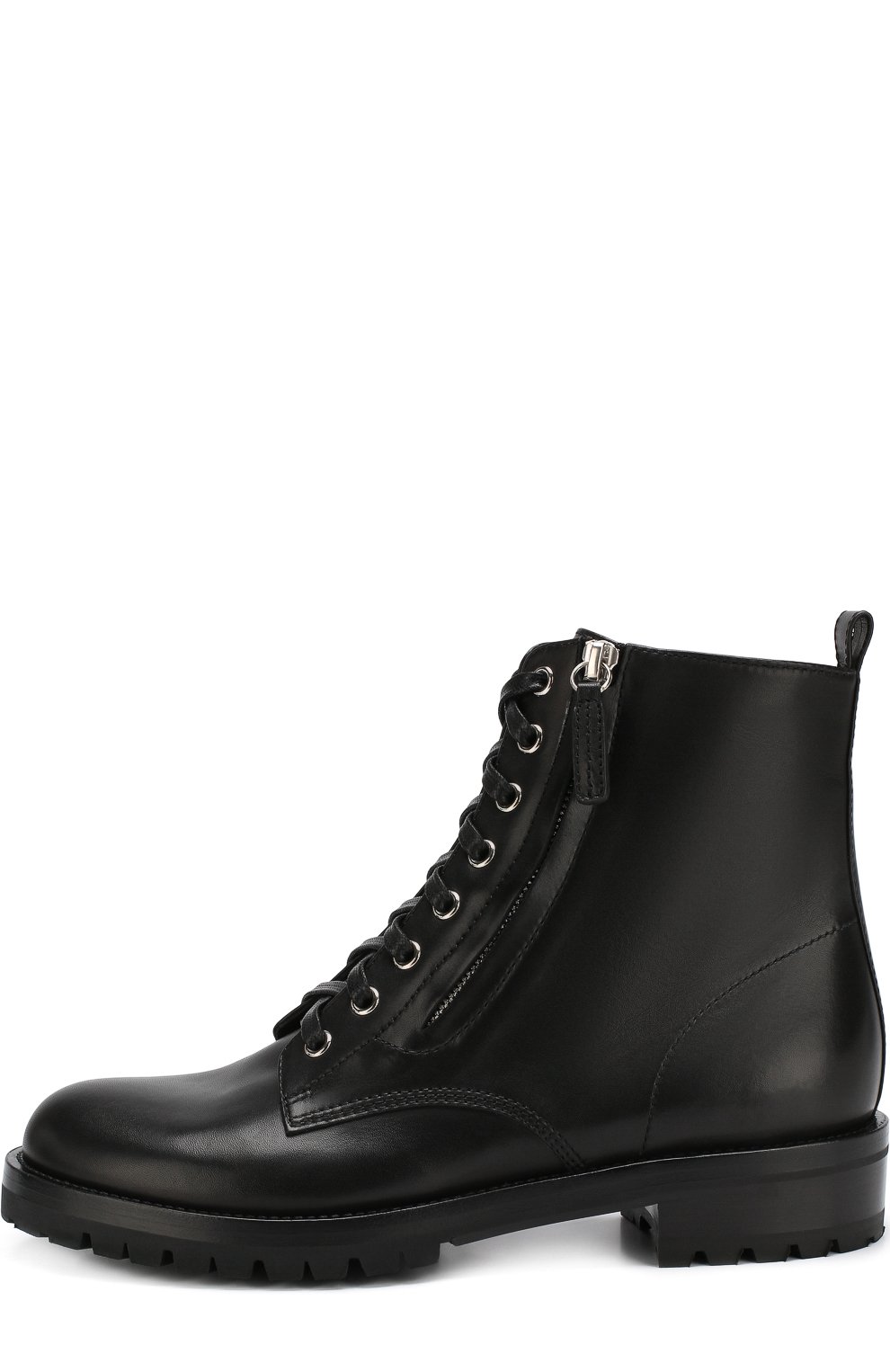 Кожаные ботинки на шнуровке с молнией GIANVITO ROSSI, арт. G70695.20CU0.VIPNER0, фото 3