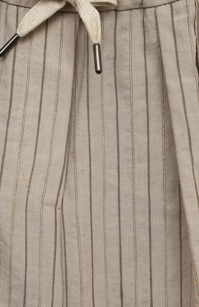 Брюки изо льна и хлопка BRUNELLO CUCINELLI, арт. BH556P208B, фото 3