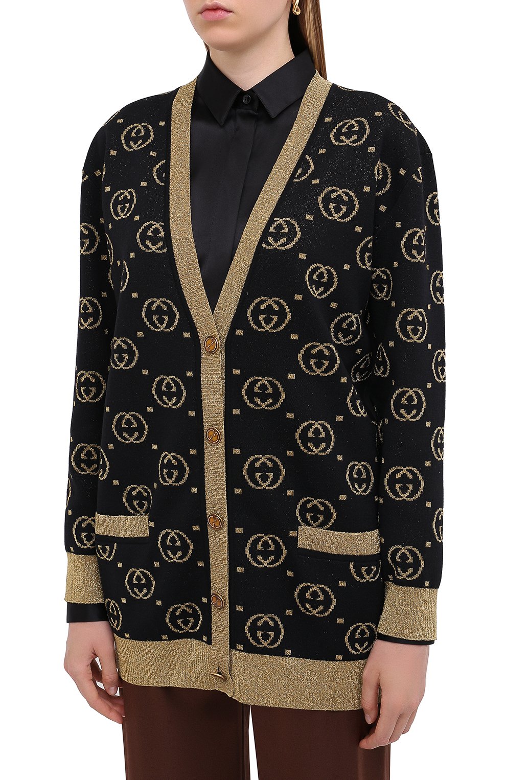 Шерстяной кардиган GUCCI, арт. 555014/XKAH9, фото 3