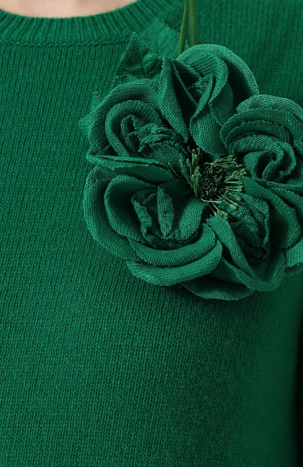 Однотонный пуловер из смеси шерсти и кашемира и декоративной отделкой GUCCI, арт. 526717/X9W70, фото 5