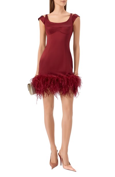 Атласное платье с отделкой перьями LEFFERS, арт. 22.52.100.16.10, фото 2