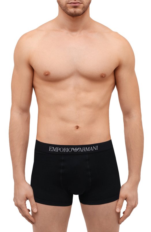 Комплект из трех хлопковых боксеров Emporio Armani 111610/CC722 Чёрный  111610/CC722 Фото 2