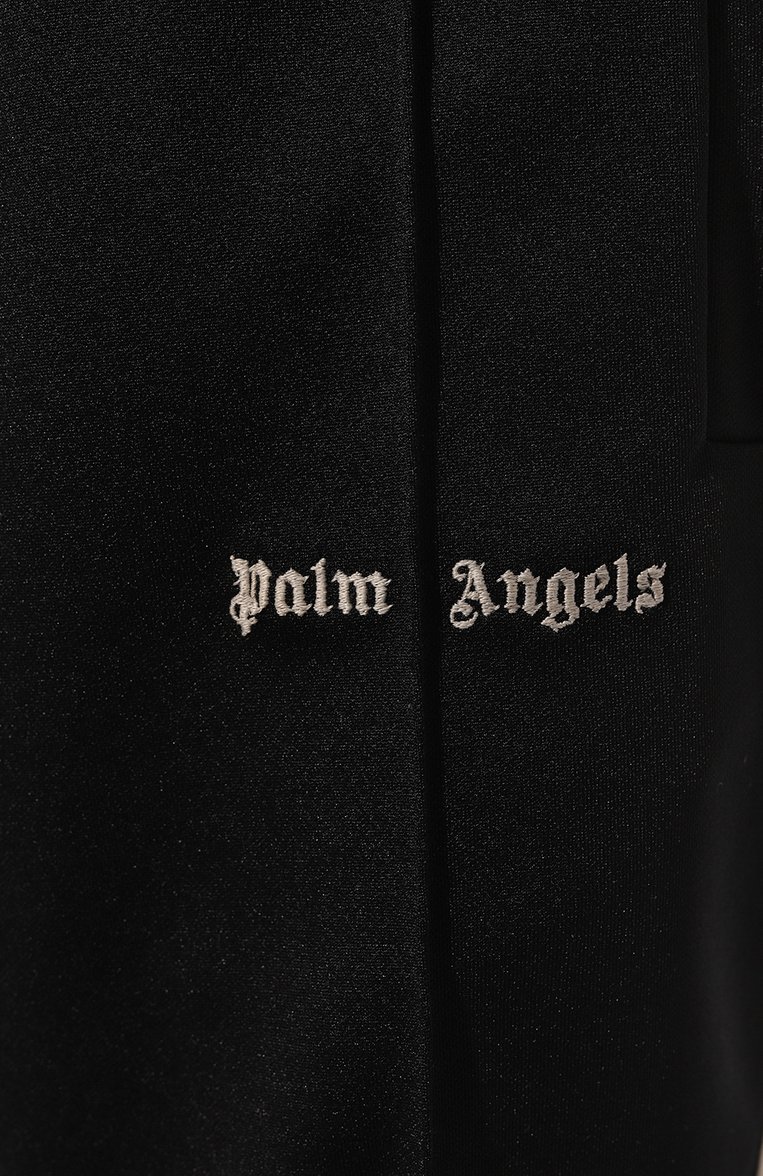 Мужские брюки PALM ANGELS черного цвета, арт. PMCJ020S24FAB001 | Фото 5 (Длина (брюки, джинсы): Стандартные; Случай: Повседневный; Материал внешний: Синтетический материал; Материал сплава: Проставлено; Стили: Спорт-шик; Драгоценные камни: Проставлено)