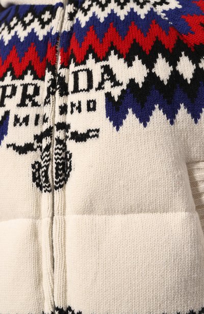 Пуховик PRADA белого цвета по цене 350000 руб., арт. 292029-10O8-F0009-212, фото 5 Пуховик PRADA, арт. 292029-10O8-F0009-212, фото 5