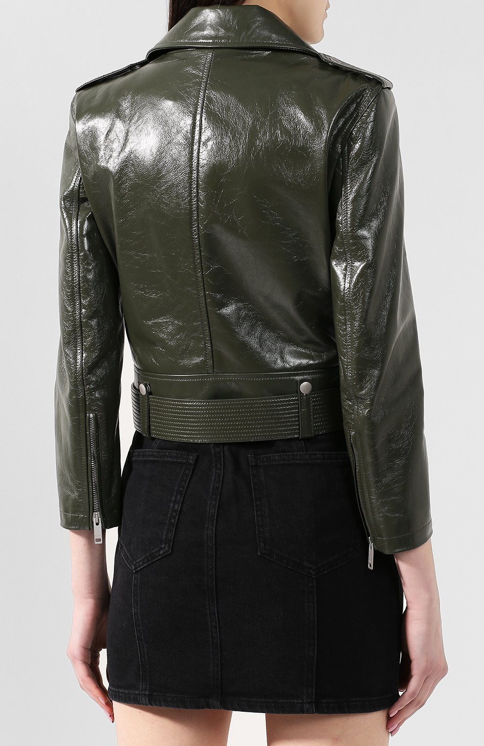 Кожаная куртка GIVENCHY зеленого цвета по цене 234000 руб., арт. BW005Q60HU, фото 4 Кожаная куртка GIVENCHY, арт. BW005Q60HU, фото 4
