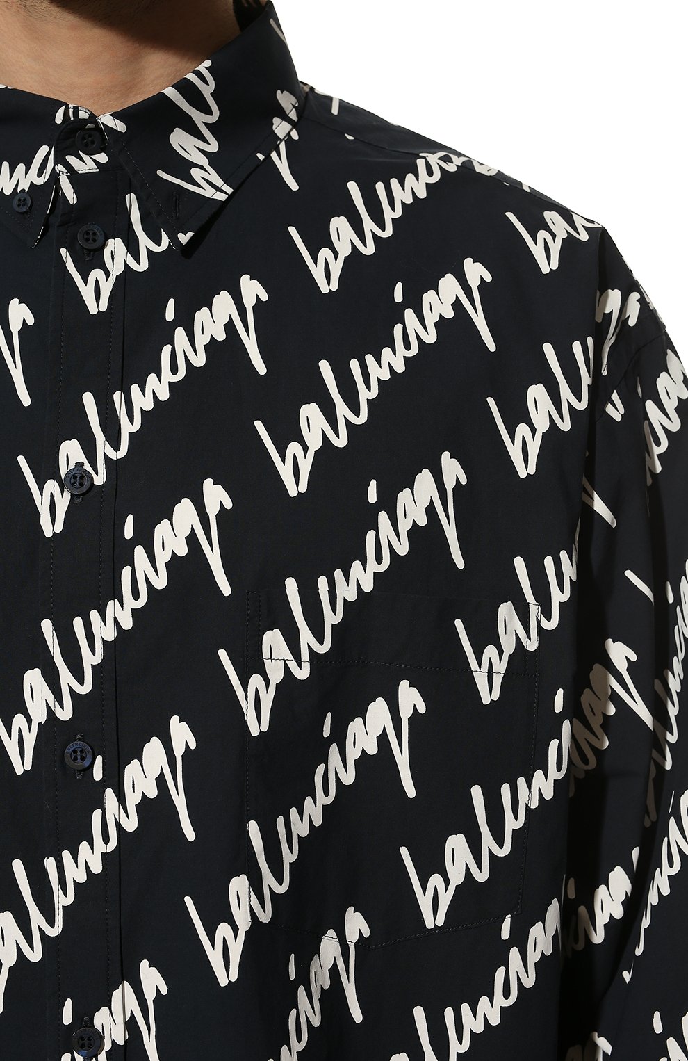 Хлопковая рубашка BALENCIAGA, арт. 662983/TLLJ4, фото 5