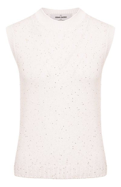 Хлопковый топ GRAN SASSO белого цвета по цене 33550 руб., арт. 13210/32401, фото 1 Хлопковый топ GRAN SASSO, арт. 13210/32401, фото 1