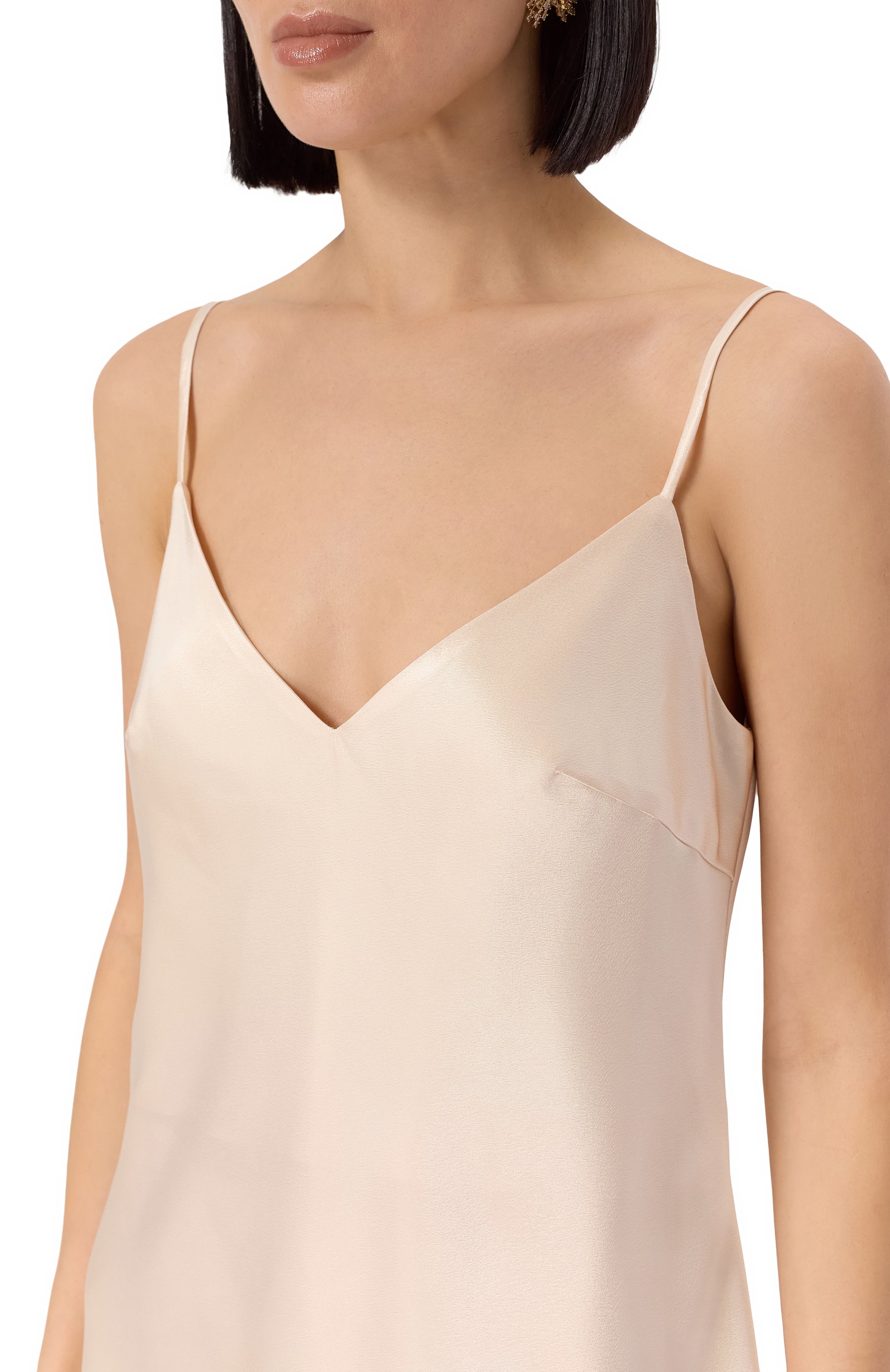 Атласный топ NOBLE&BRULEE кремового цвета по цене 24000 руб., арт. NB04/140525/13, фото 5 Атласный топ NOBLE&BRULEE, арт. NB04/140525/13, фото 5