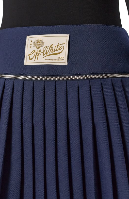 Плиссированная юбка Off-White 0WCU01FF25FAB001 Синий  0WCU01FF25FAB001 Фото 5