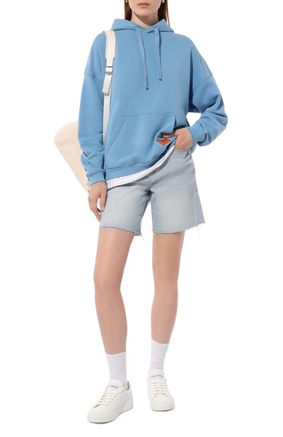 Джинсовые шорты 7 FOR ALL MANKIND голубого цвета по цене 15950 руб., арт. JSWUA500S0, фото 2 Джинсовые шорты 7 FOR ALL MANKIND, арт. JSWUA500S0, фото 2