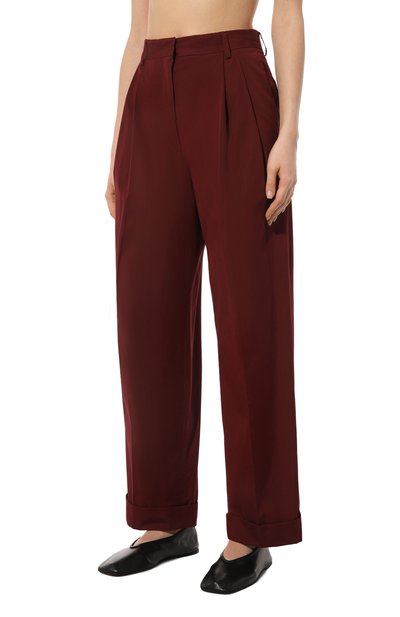 Хлопковые брюки DRIES VAN NOTEN бордового цвета по цене 56750 руб., арт. 010912-8255, фото 3 Хлопковые брюки DRIES VAN NOTEN, арт. 010912-8255, фото 3
