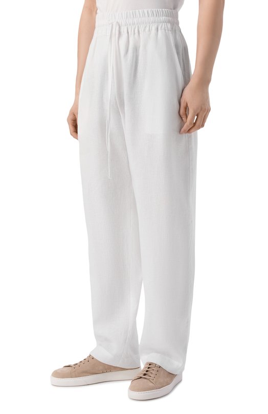 Брюки изо льна и вискозы HINNOMINATE HMABM01552 Белый  HMABM01552 Фото 3