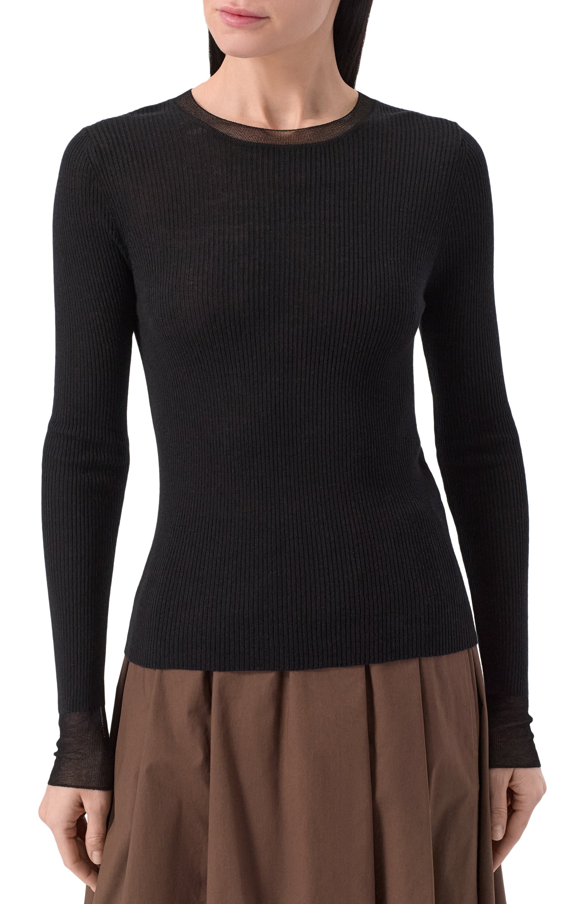 Пуловер из шелка и шерсти MAX MARA STUDIO, арт. GIGANTE, фото 3