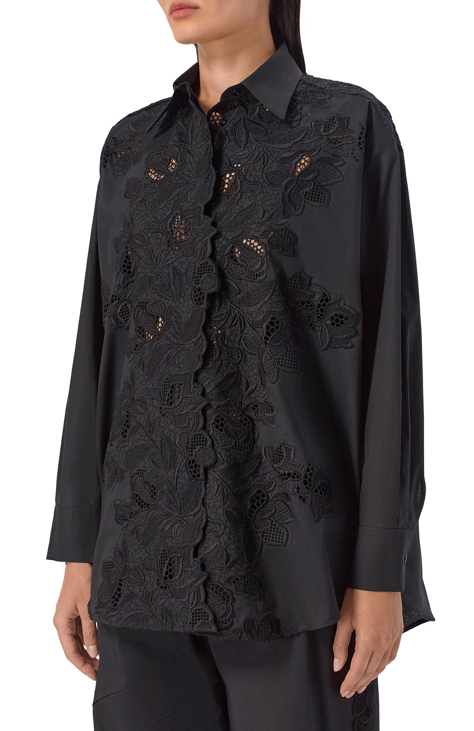 Хлопковая рубашка ERMANNO SCERVINO, арт. D484K301QDV, фото 3