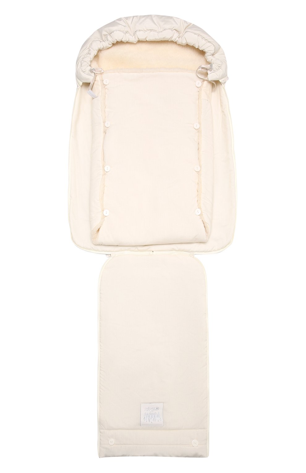 Комплект на выписку с кружевом CHEPE бежевого цвета по цене 15800 руб., арт. 031376, фото 10 Комплект на выписку с кружевом CHEPE, арт. 031376, фото 10