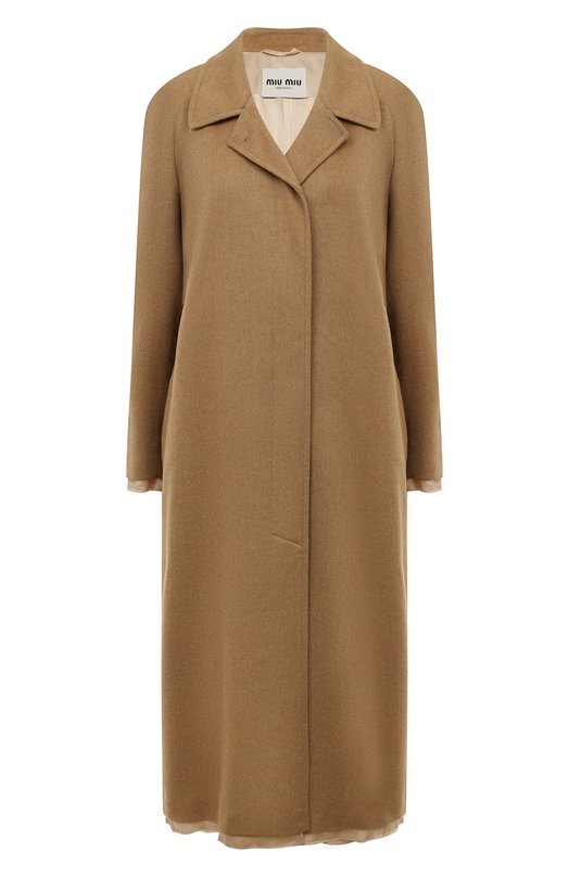 Шерстяное пальто Miu Miu MS1893-165-F0040 Бежевый MS1893-165-F0040
