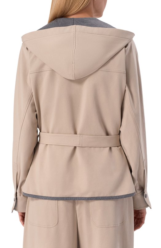 Хлопковая куртка Brunello Cucinelli MH827S0506 Бежевый  MH827S0506 Фото 4