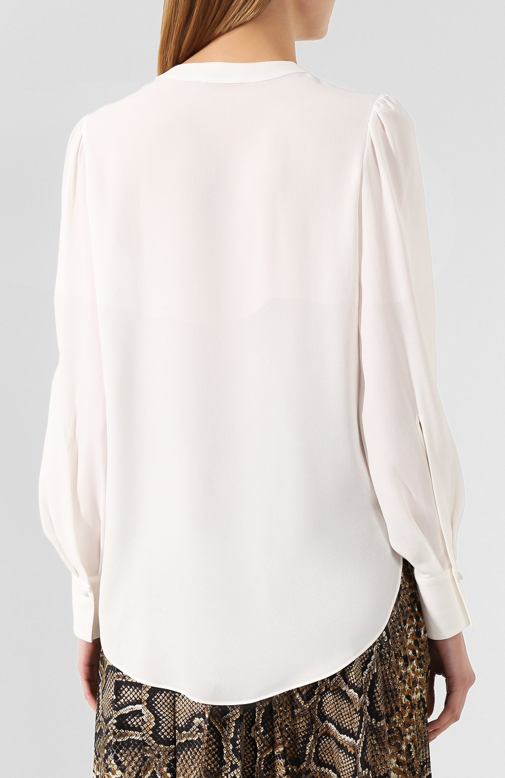 Шелковая блузка ALEXANDER MCQUEEN, арт. 606021/QBAAF, фото 4