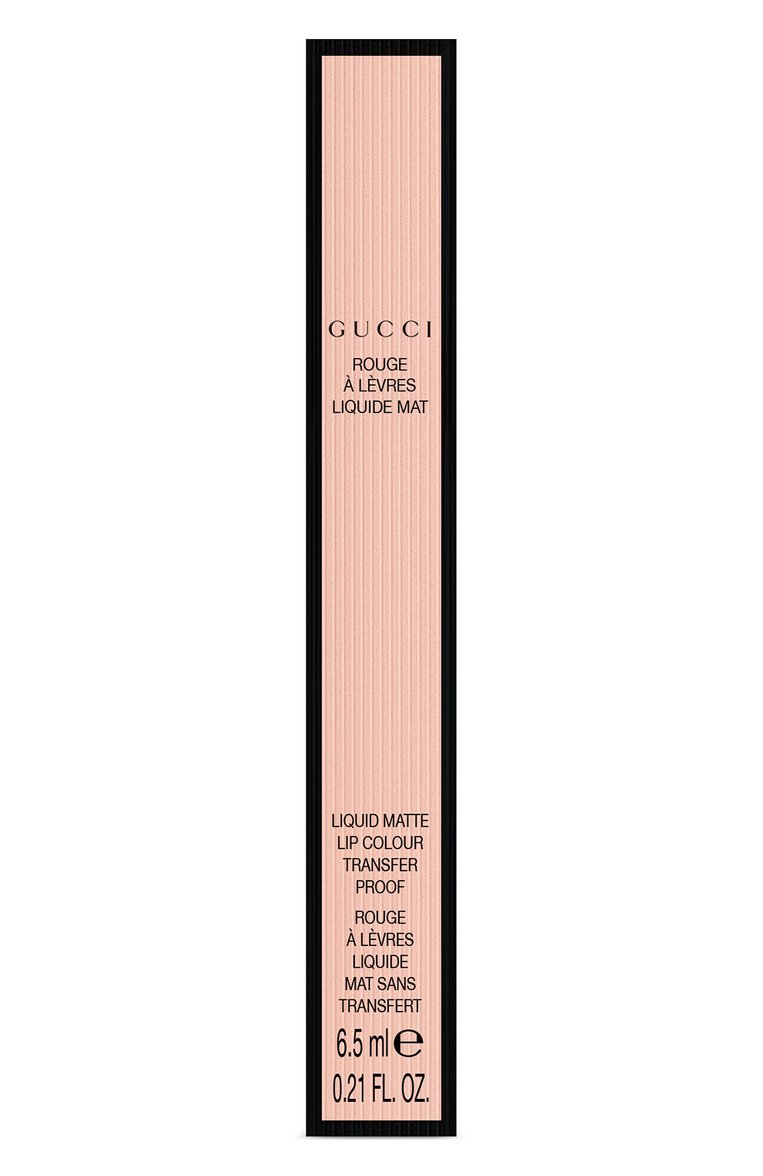 Жидкая губная помада rouge à lèvres liquide mat, оттенок 521 nellie cherrie GUCCI  цвета, арт. 3616303311261 | Фото 3 (Региональные ограничения белый список (Axapta Mercury): Не проставлено; Финишное покрытие: Матовый; Нос: Не проставлено)