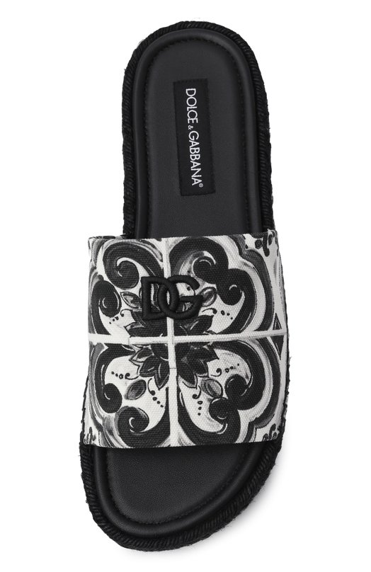 Комбинированные шлепанцы Dolce & Gabbana A80544/AJ235 Чёрно-белый  A80544/AJ235 Фото 6