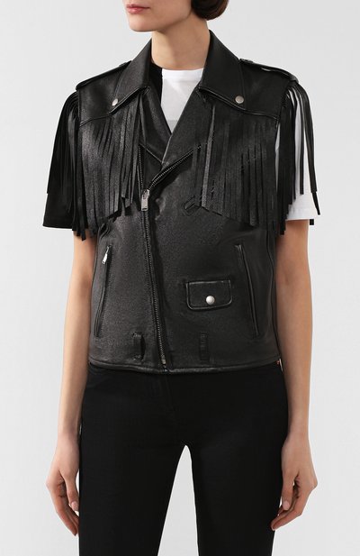 Кожаный жилет SAINT LAURENT, арт. 602768/YC2ZW, фото 3