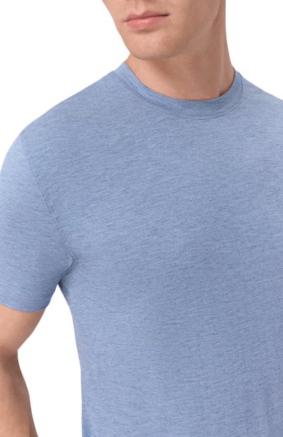 Футболка ZIMMERLI голубого цвета по цене 17000 руб., арт. 718-8251, фото 5 Футболка ZIMMERLI, арт. 718-8251, фото 5