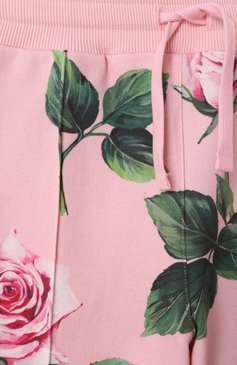 Детские хлопковые брюки DOLCE & GABBANA розового цвета, арт. L5JPF7/HS7P0/8-14 | Фото 3 (Нос: Не проставлено; Материал сплава: Проставлено; Случай: Повседневный; Материал внешний: Хлопок; Ростовка одежда: 10 - 11 лет | 140 - 146см, 13 - 15 лет | 158 см, 8 лет | 128 см)