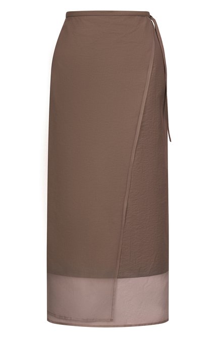 Женская хлопковая юбка BRUNELLO CUCINELLI коричневого цвета по цене 0 руб., арт. ML140G3826 | Фото 1
