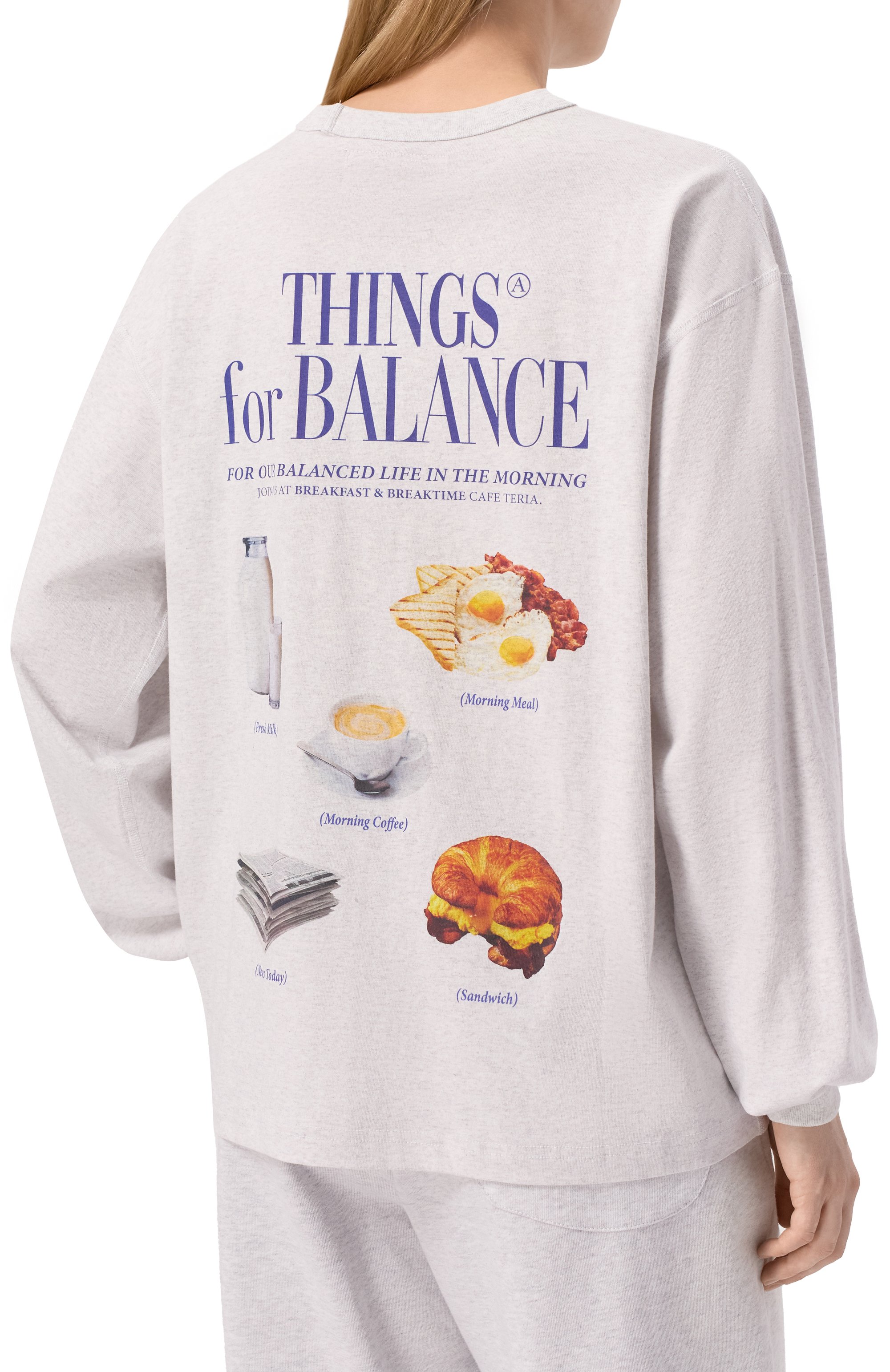 Хлопковый свитшот AECA WHITE, арт. AWCMSSBBTTLST001A2.LIGHT GREY (M), фото 4