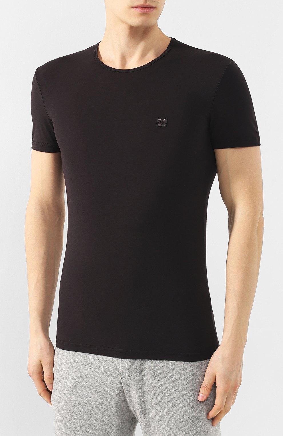 Хлопковая футболка с круглым вырезом ZEGNA, арт. N2M200010, фото 3