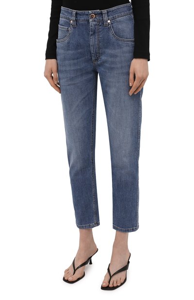 Джинсы BRUNELLO CUCINELLI синего цвета по цене 99450 руб., арт. MH186P5676, фото 3 Джинсы BRUNELLO CUCINELLI, арт. MH186P5676, фото 3