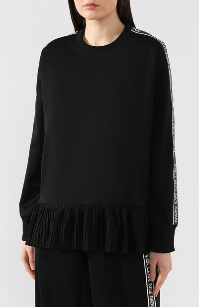 Пуловер с оборкой REDVALENTINO черного цвета по цене 29950 руб., арт. RR3MF00L/ZID, фото 3 Пуловер с оборкой REDVALENTINO, арт. RR3MF00L/ZID, фото 3