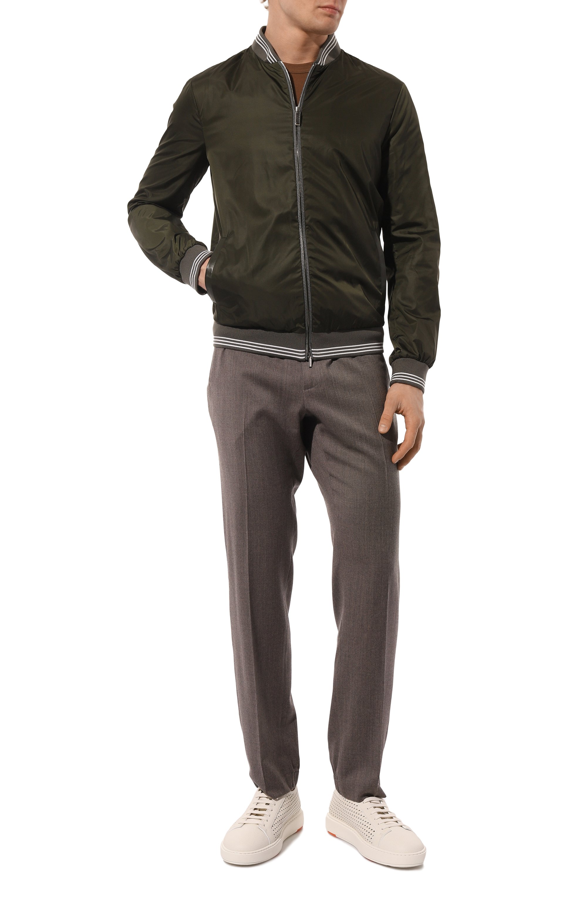 Кожаные кеды cleanic SANTONI, арт. MBCD21978BARCS03I50, фото 2