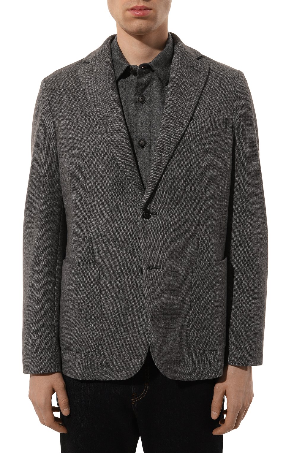 Хлопковый пиджак CIRCOLO 1901 темно-серого цвета по цене 52750 руб., арт. CN4522, фото 4 Хлопковый пиджак CIRCOLO 1901, арт. CN4522, фото 4