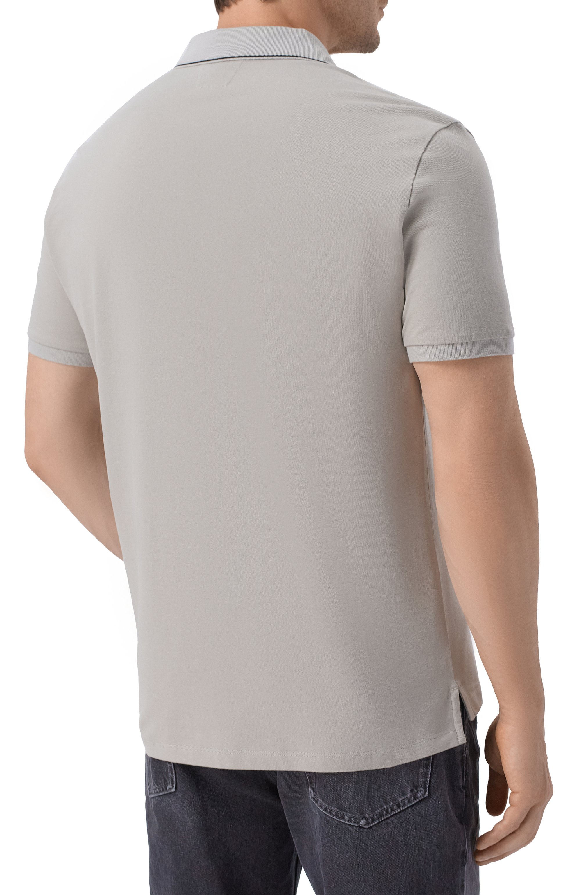 Хлопковое поло C.P. COMPANY серого цвета по цене 18550 руб., арт. 20CMPL722A/005263W, фото 4 Хлопковое поло C.P. COMPANY, арт. 20CMPL722A/005263W, фото 4