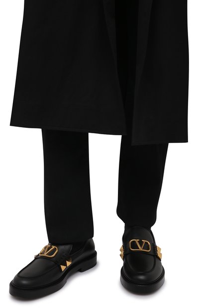 Кожаные лоферы stud sign VALENTINO, арт. XY2S0F09/ELI, фото 3