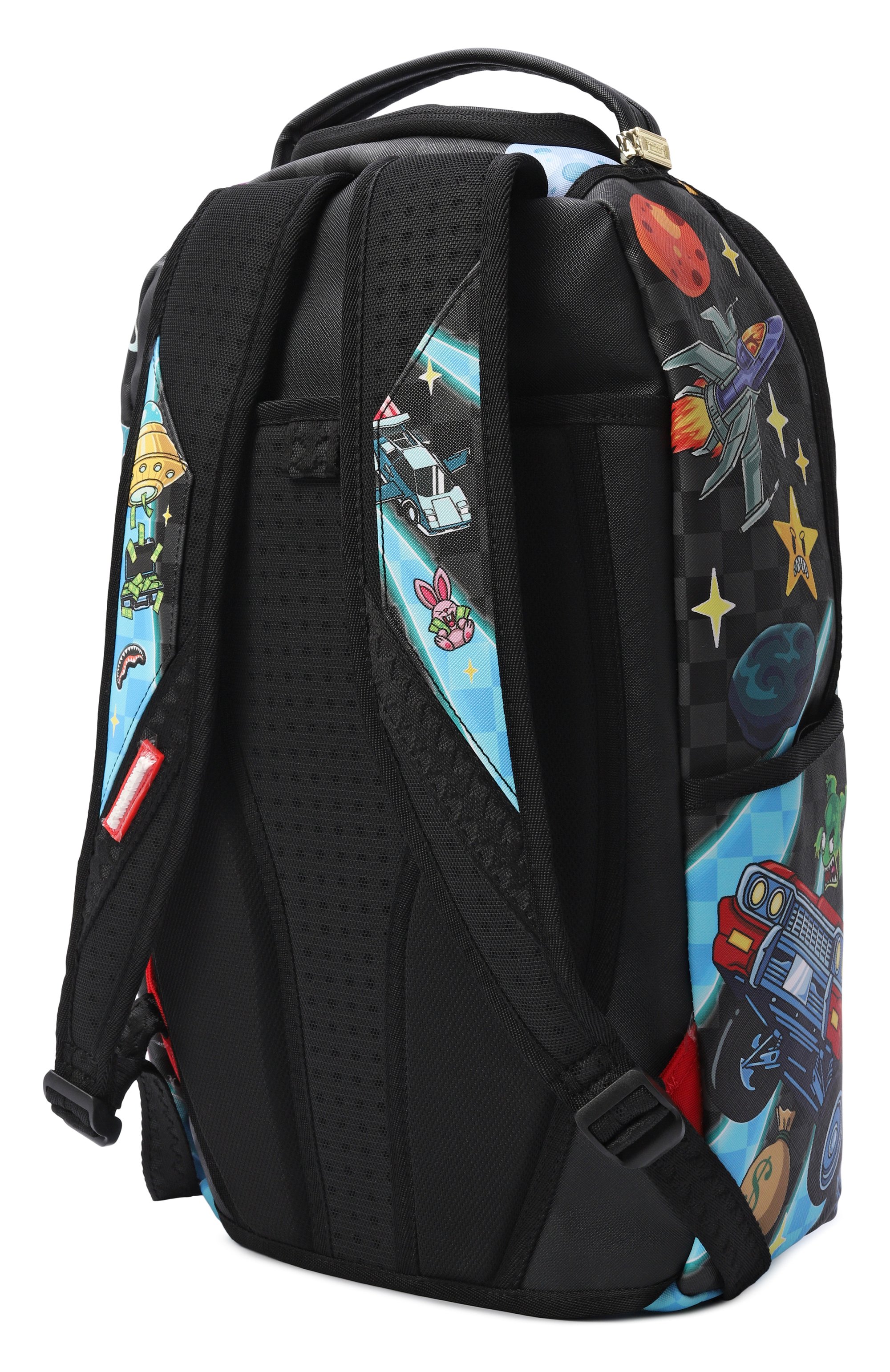 Рюкзак space warped SPRAYGROUND черного цвета по цене 17600 руб., арт. 910B8813NSZ/SPACE WARPED RMX DLXSV BACKPACK, фото 2 Рюкзак space warped SPRAYGROUND, арт. 910B8813NSZ/SPACE WARPED RMX DLXSV BACKPACK, фото 2