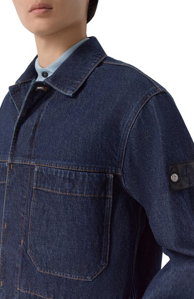 Джинсовая куртка STONE ISLAND синего цвета по цене 87500 руб., арт. KSS15Q100027/S00J7, фото 5 Джинсовая куртка STONE ISLAND, арт. KSS15Q100027/S00J7, фото 5