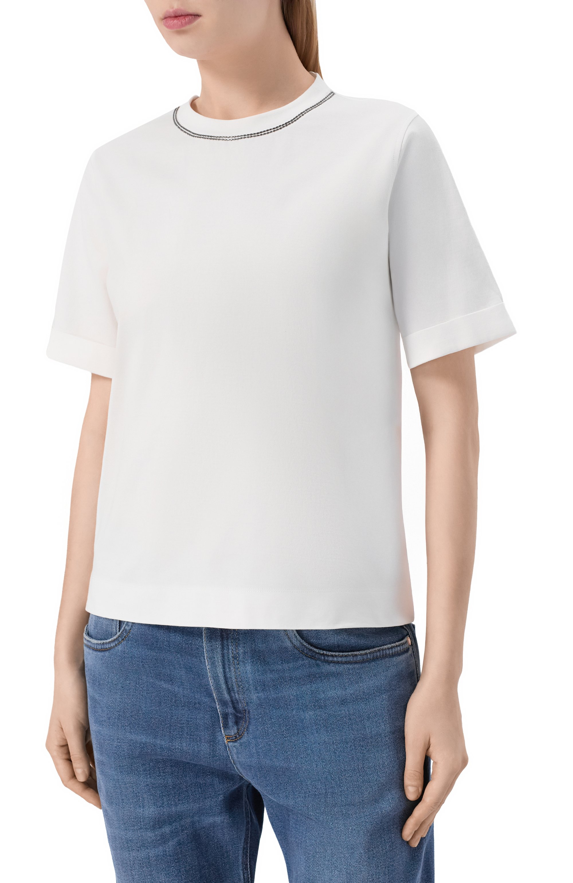 Хлопковая футболка BRUNELLO CUCINELLI, арт. M0T81BZ100, фото 3