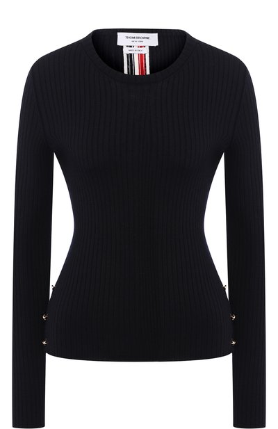 Женский шерстяной пуловер с круглым вырезом THOM BROWNE, арт. FKA171A-00014 415