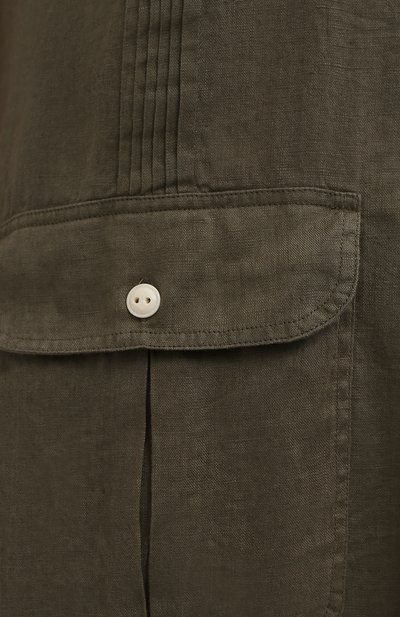 Льняная рубашка POLO RALPH LAUREN хаки цвета по цене 18800 руб., арт. 211838912, фото 5 Льняная рубашка POLO RALPH LAUREN, арт. 211838912, фото 5