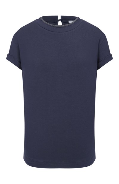 Женская хлопковая футболка BRUNELLO CUCINELLI, арт. M0T18BD200