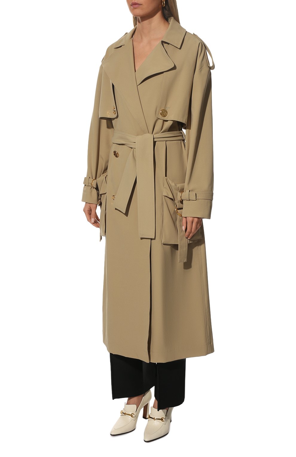 Тренч BALMAIN бежевого цвета по цене 262500 руб., арт. XF1TL030/XB63, фото 3 Тренч BALMAIN, арт. XF1TL030/XB63, фото 3