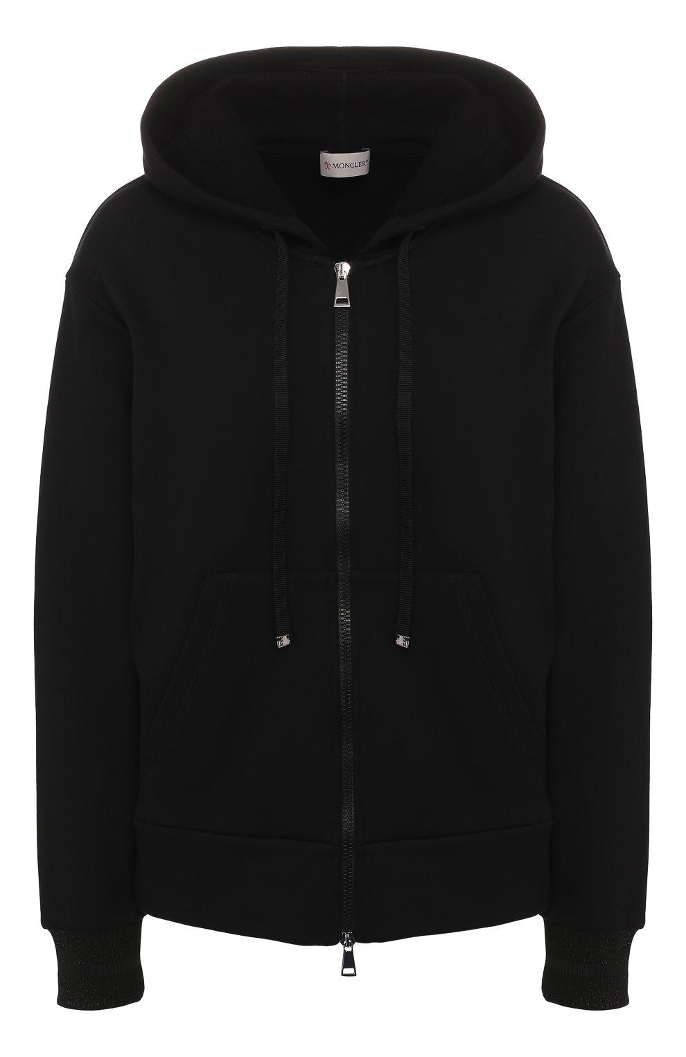 Хлопковая толстовка MONCLER черного цвета по цене 41500 руб., арт. F1-093-8G703-00-V8101, фото 1 Хлопковая толстовка MONCLER, арт. F1-093-8G703-00-V8101, фото 1