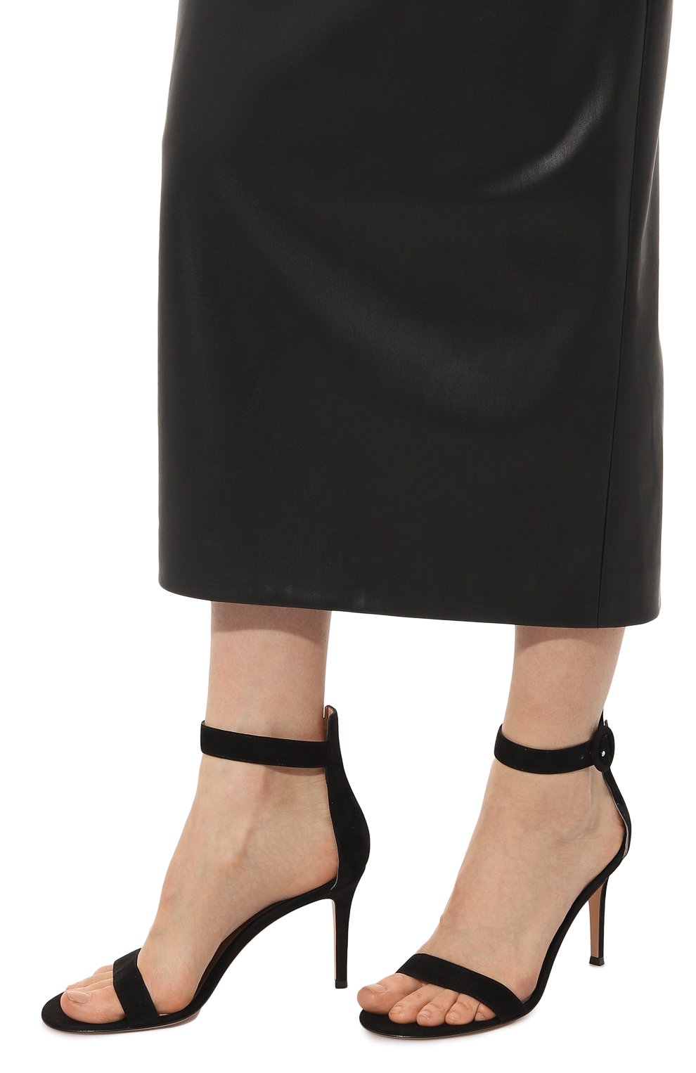 Замшевые босоножки portofino 85 GIANVITO ROSSI, арт. G60953.85RIC.CAMNER0, фото 3